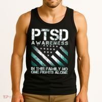 PTSD Awareness In This Family No One Fights Alone Tank Top thumb 3