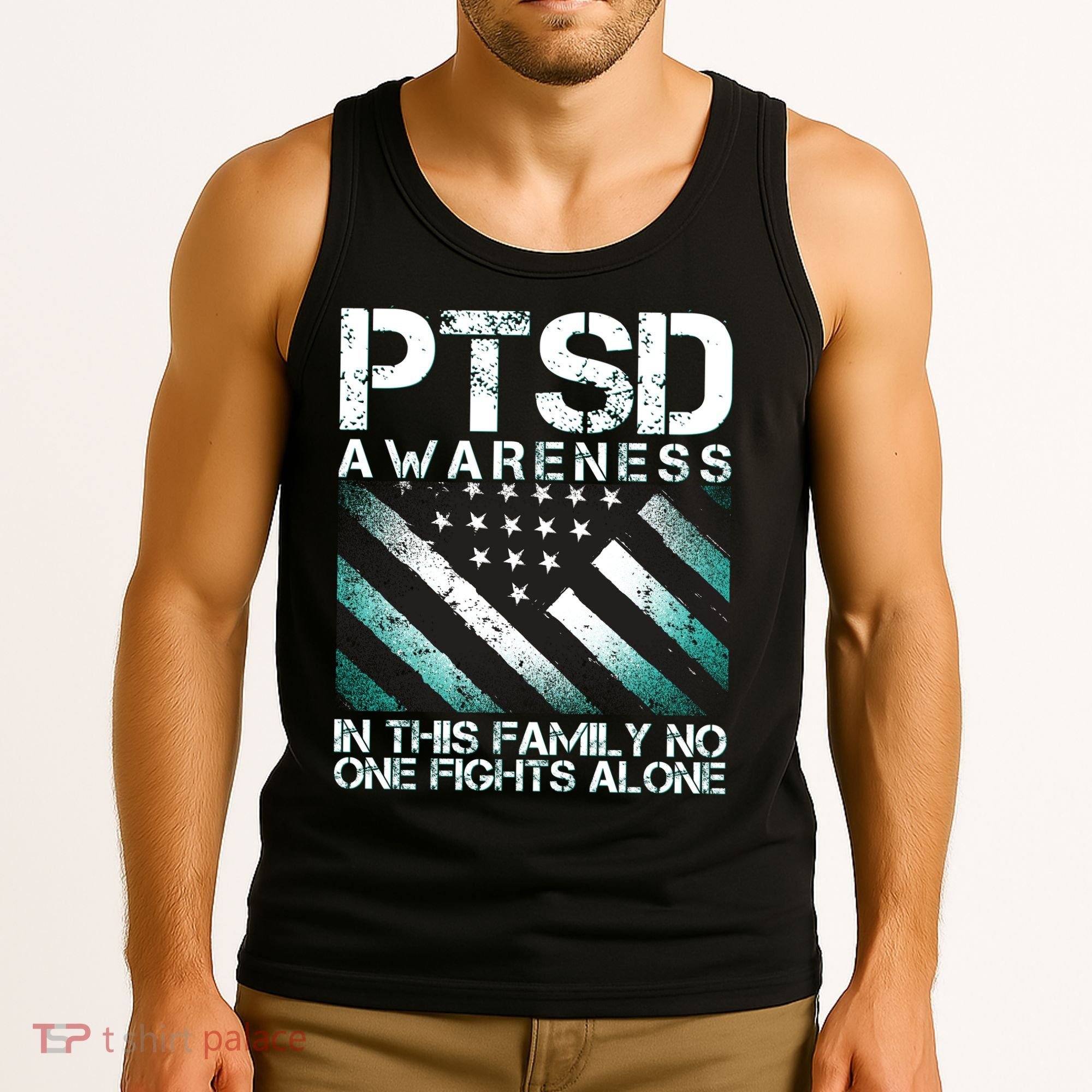 PTSD Awareness In This Family No One Fights Alone Tank Top