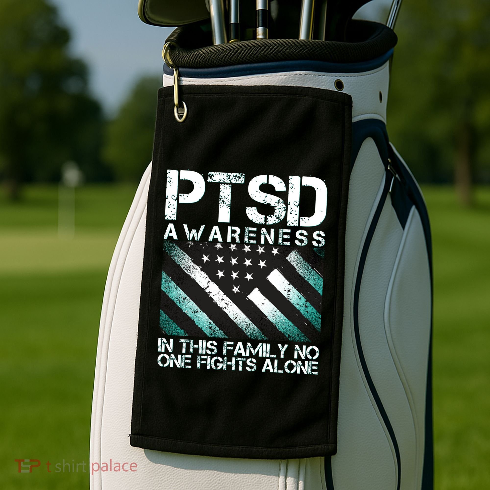 PTSD Awareness In This Family No One Fights Alone Golf Towel