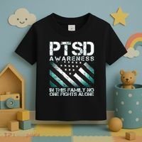 PTSD Awareness In This Family No One Fights Alone Toddler T-Shirt thumb 3