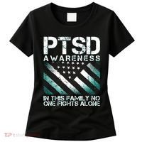 PTSD Awareness In This Family No One Fights Alone Women's T-Shirt thumb 0