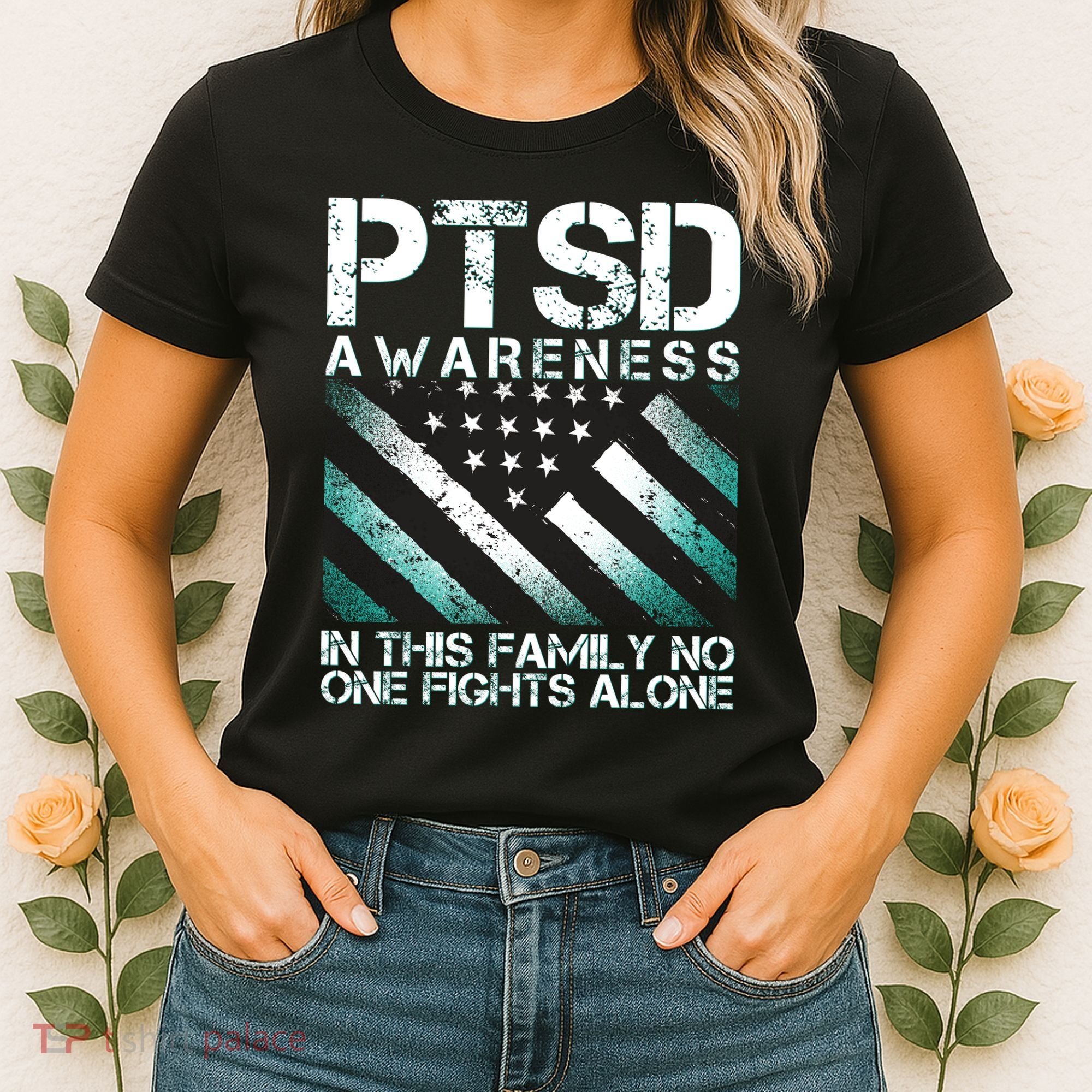 PTSD Awareness In This Family No One Fights Alone Women's T-Shirt