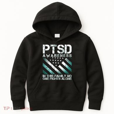 PTSD Awareness In This Family No One Fights Alone Kids Hoodie