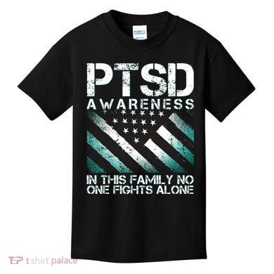 PTSD Awareness In This Family No One Fights Alone Kids T-Shirt