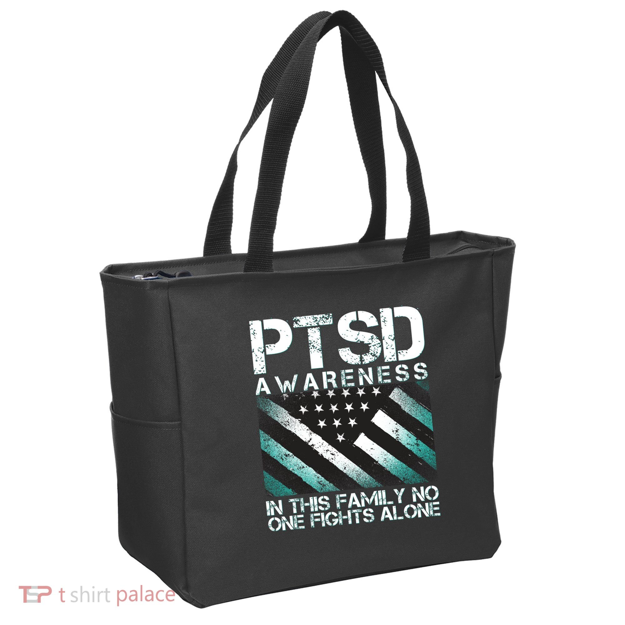PTSD Awareness In This Family No One Fights Alone Tote Bag