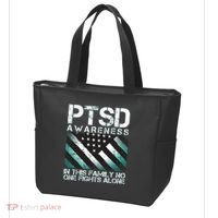PTSD Awareness In This Family No One Fights Alone Tote Bag thumb 3