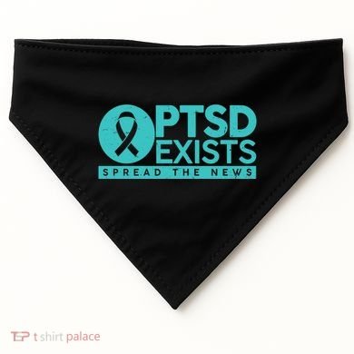 PTSD Exists Spread The News USA-Made Doggie Bandana