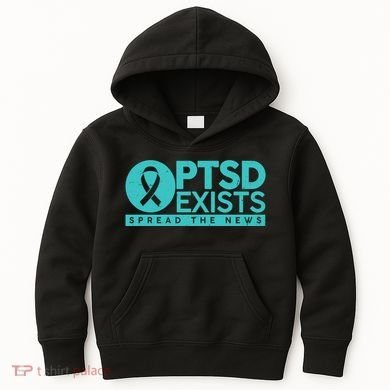 PTSD Exists Spread The News Kids Hoodie