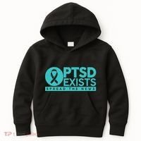PTSD Exists Spread The News Kids Hoodie thumb 0