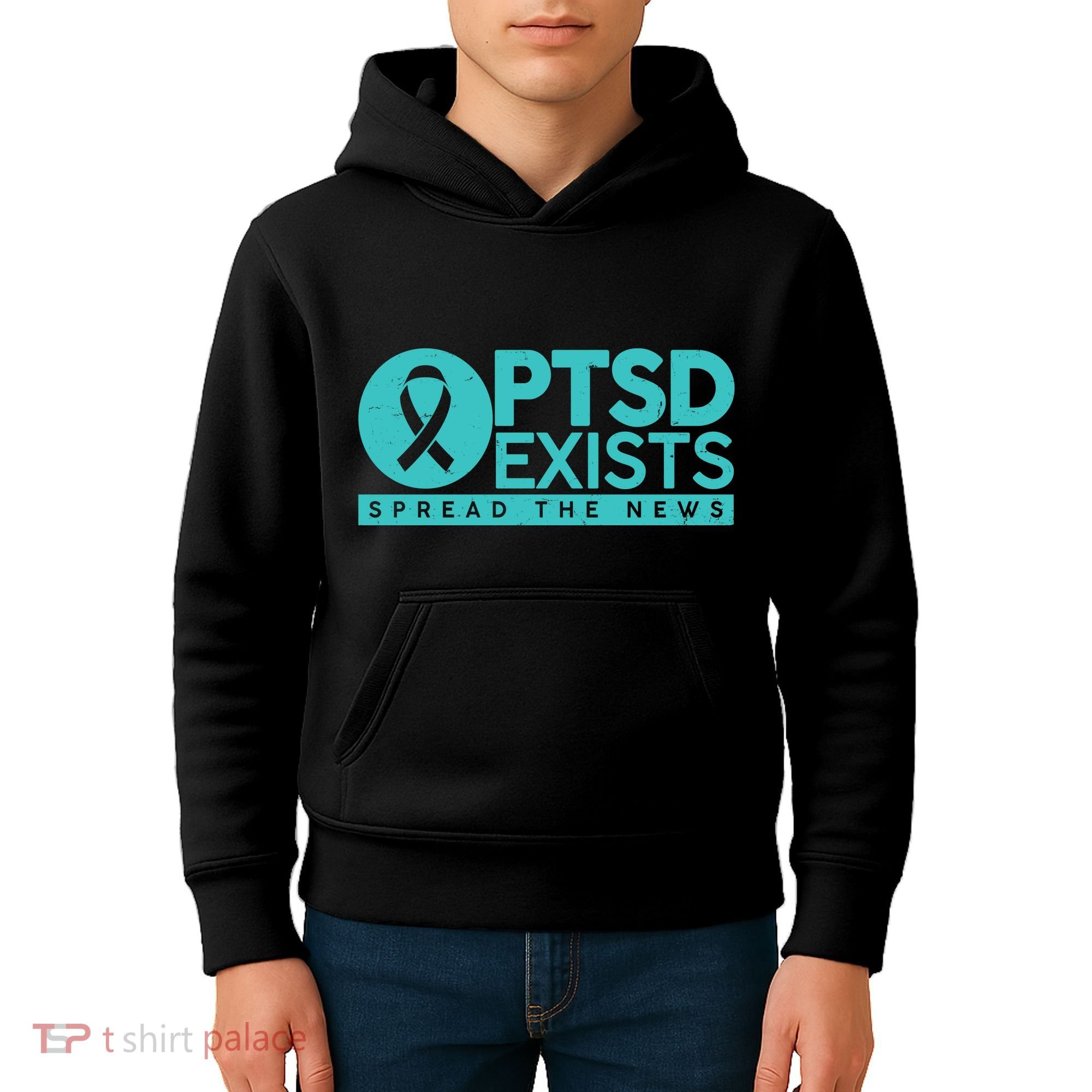 PTSD Exists Spread The News Kids Hoodie