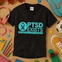 PTSD Exists Spread The News Kids T-Shirt thumb 3
