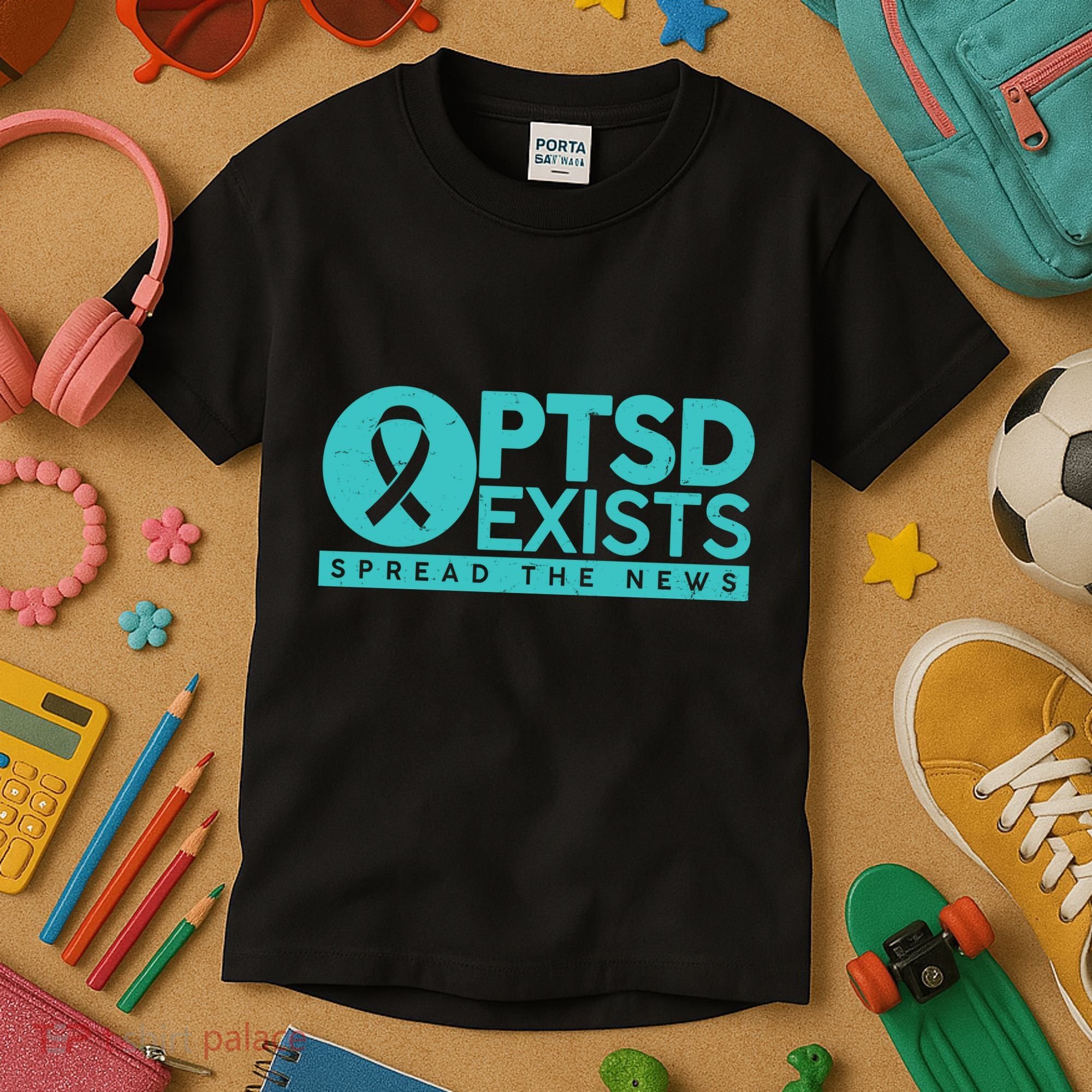 PTSD Exists Spread The News Kids T-Shirt