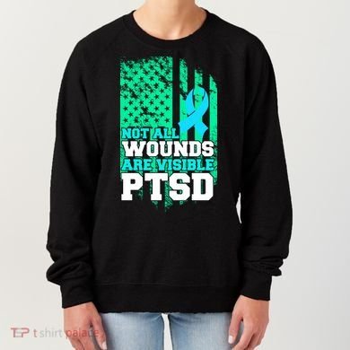 PTSD Flag Not All Wounds Are Visible Women's Sweatshirt
