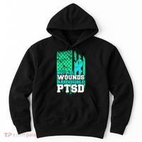 PTSD Flag Not All Wounds Are Visible Hoodie thumb 0