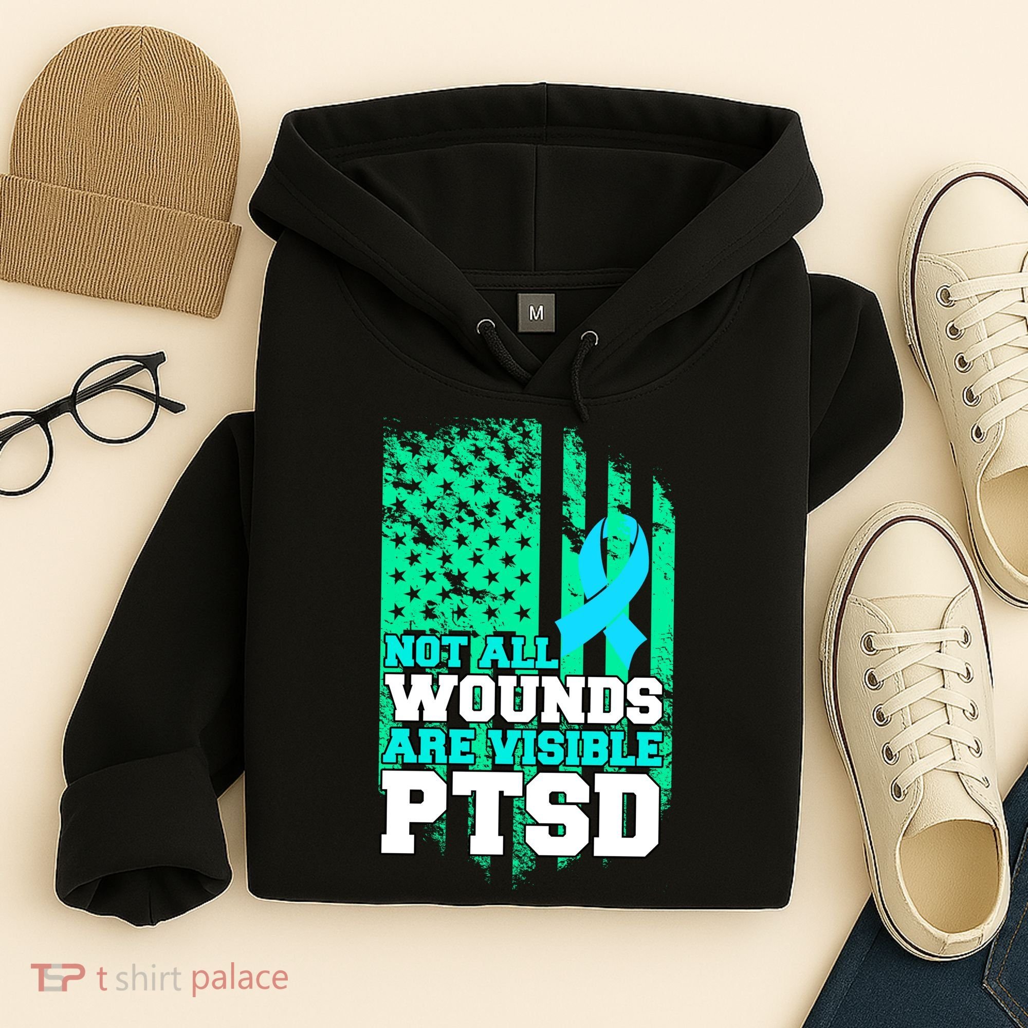 PTSD Flag Not All Wounds Are Visible Hoodie