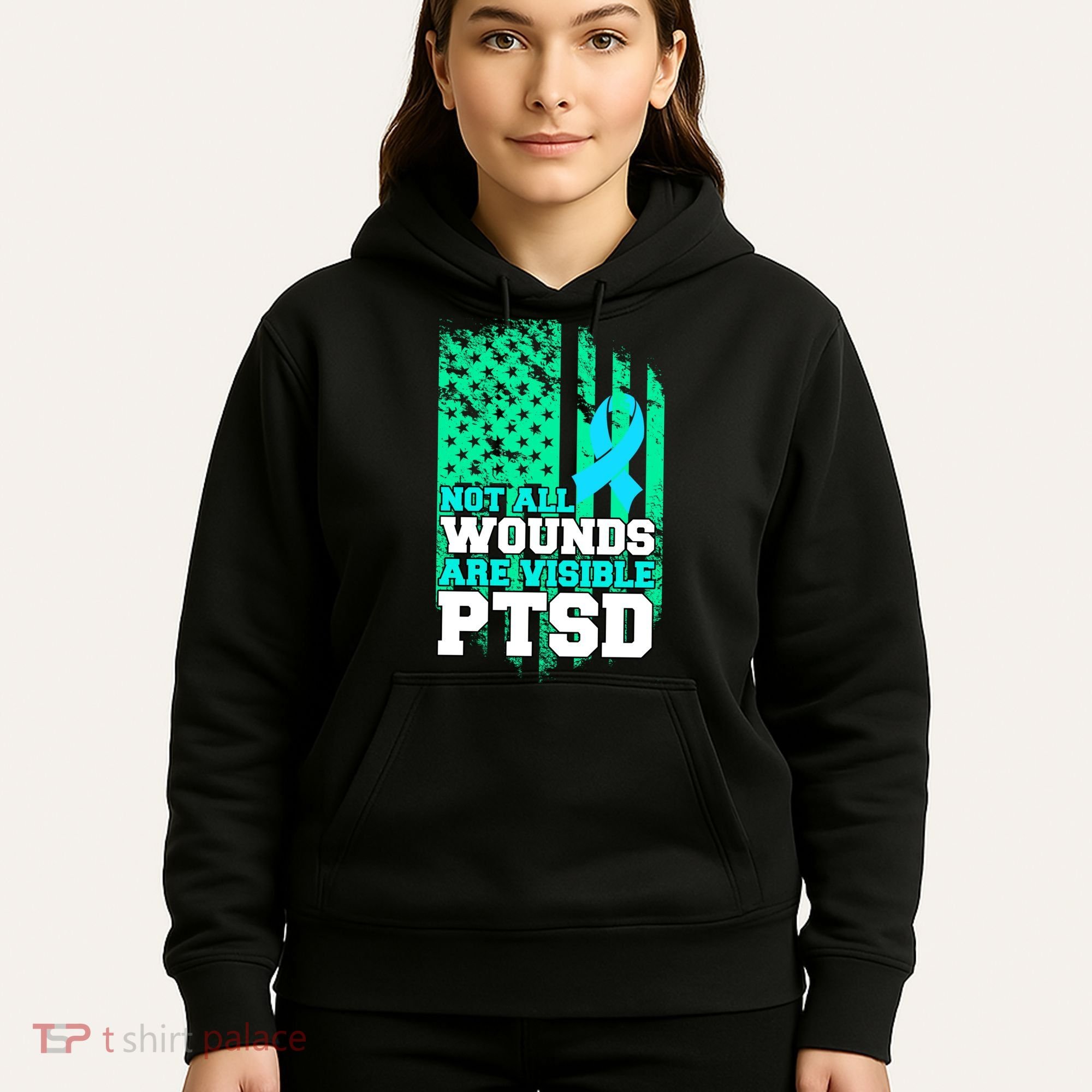 PTSD Flag Not All Wounds Are Visible Hoodie