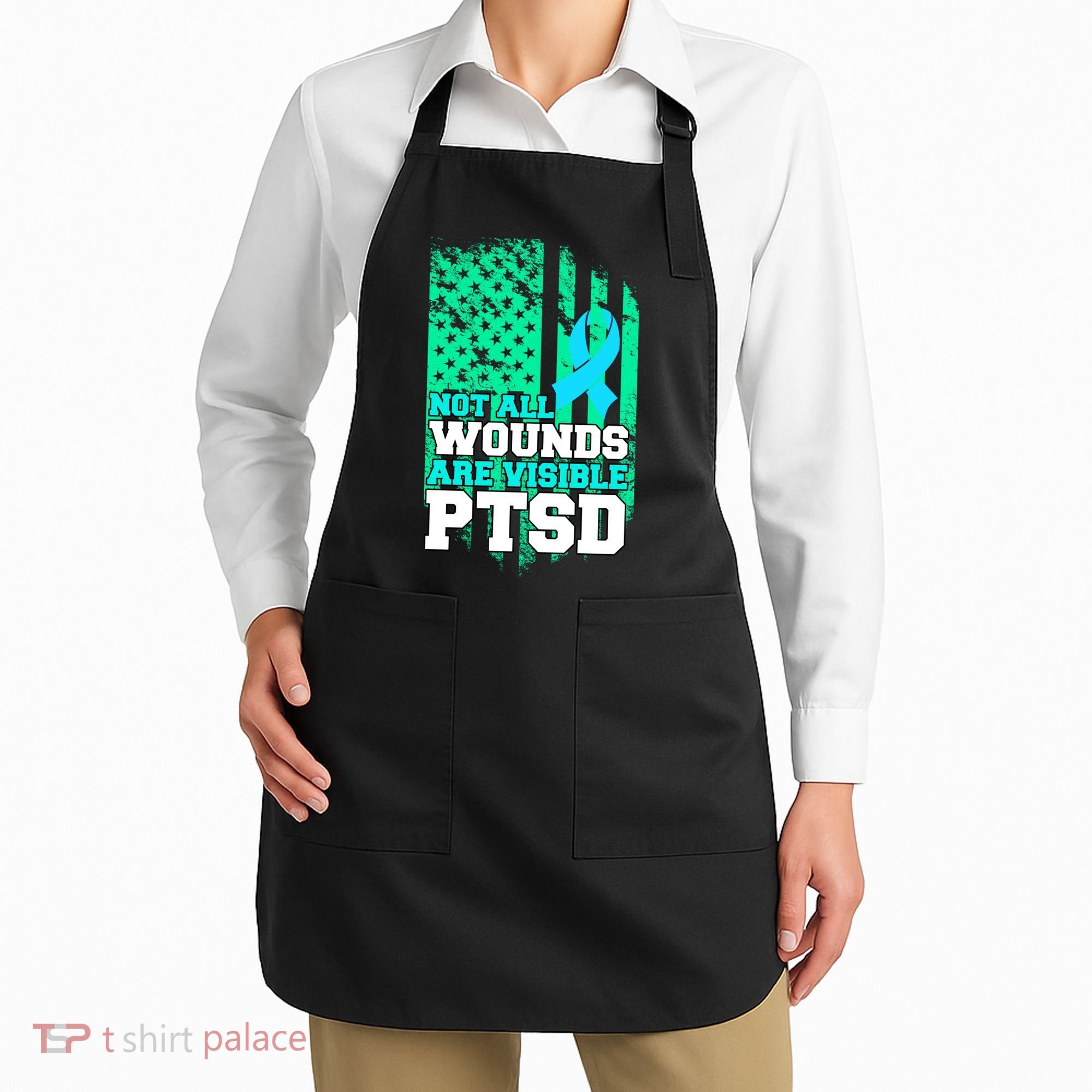 PTSD Flag Not All Wounds Are Visible Apron