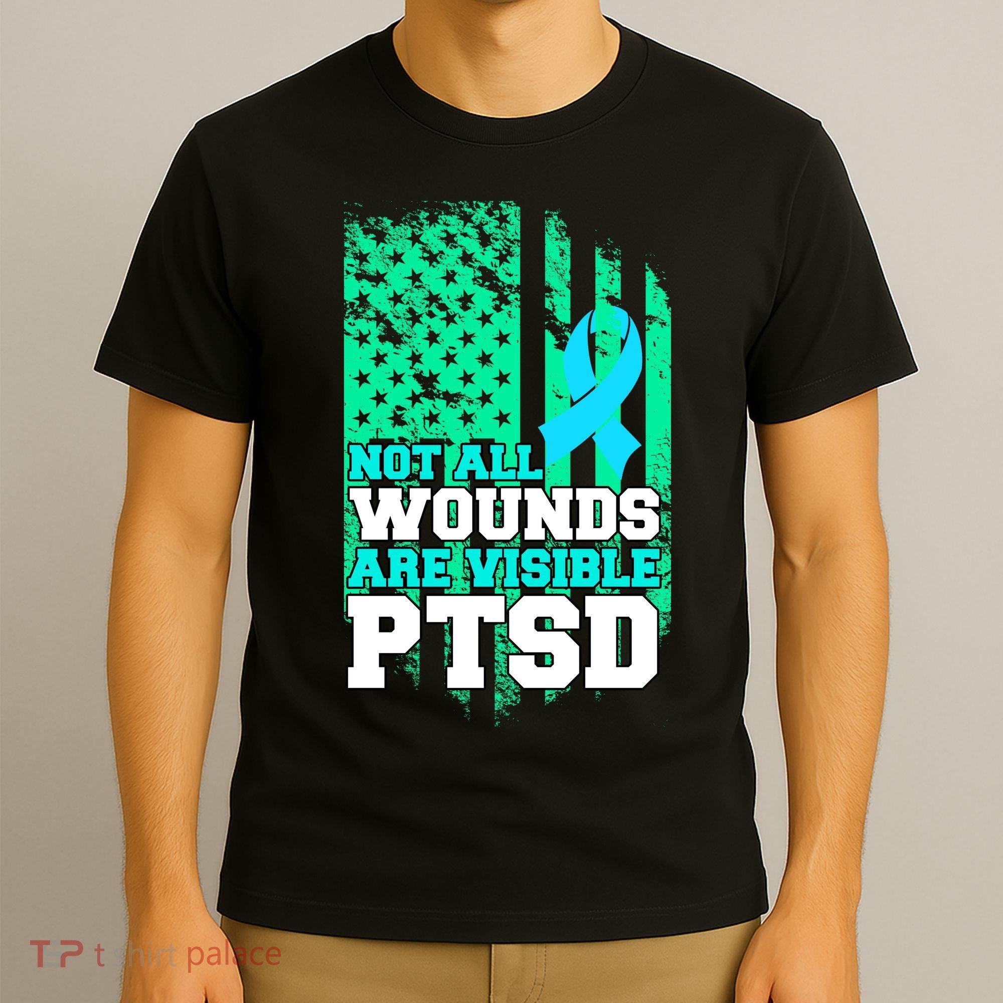 PTSD Flag Not All Wounds Are Visible T-Shirt