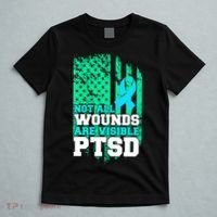 PTSD Flag Not All Wounds Are Visible T-Shirt thumb 5