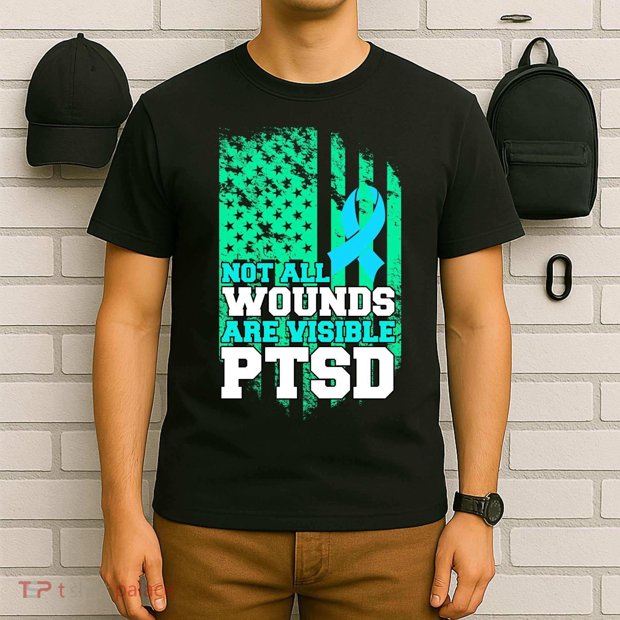 PTSD Flag Not All Wounds Are Visible T-Shirt