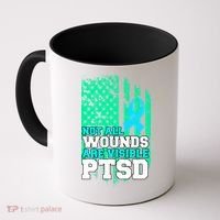 PTSD Flag Not All Wounds Are Visible Coffee Mug thumb 0
