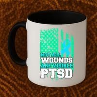 PTSD Flag Not All Wounds Are Visible Coffee Mug thumb 2