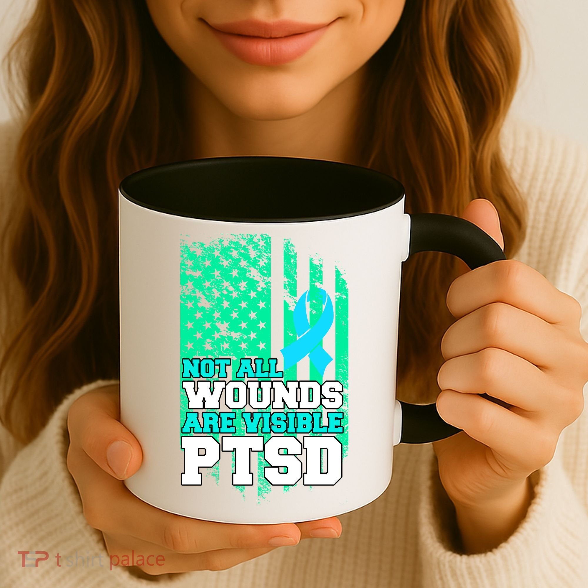 PTSD Flag Not All Wounds Are Visible Coffee Mug