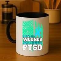 PTSD Flag Not All Wounds Are Visible Coffee Mug thumb 4
