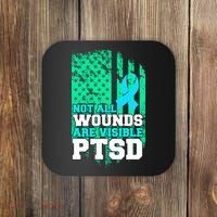 PTSD Flag Not All Wounds Are Visible Coaster thumb 0