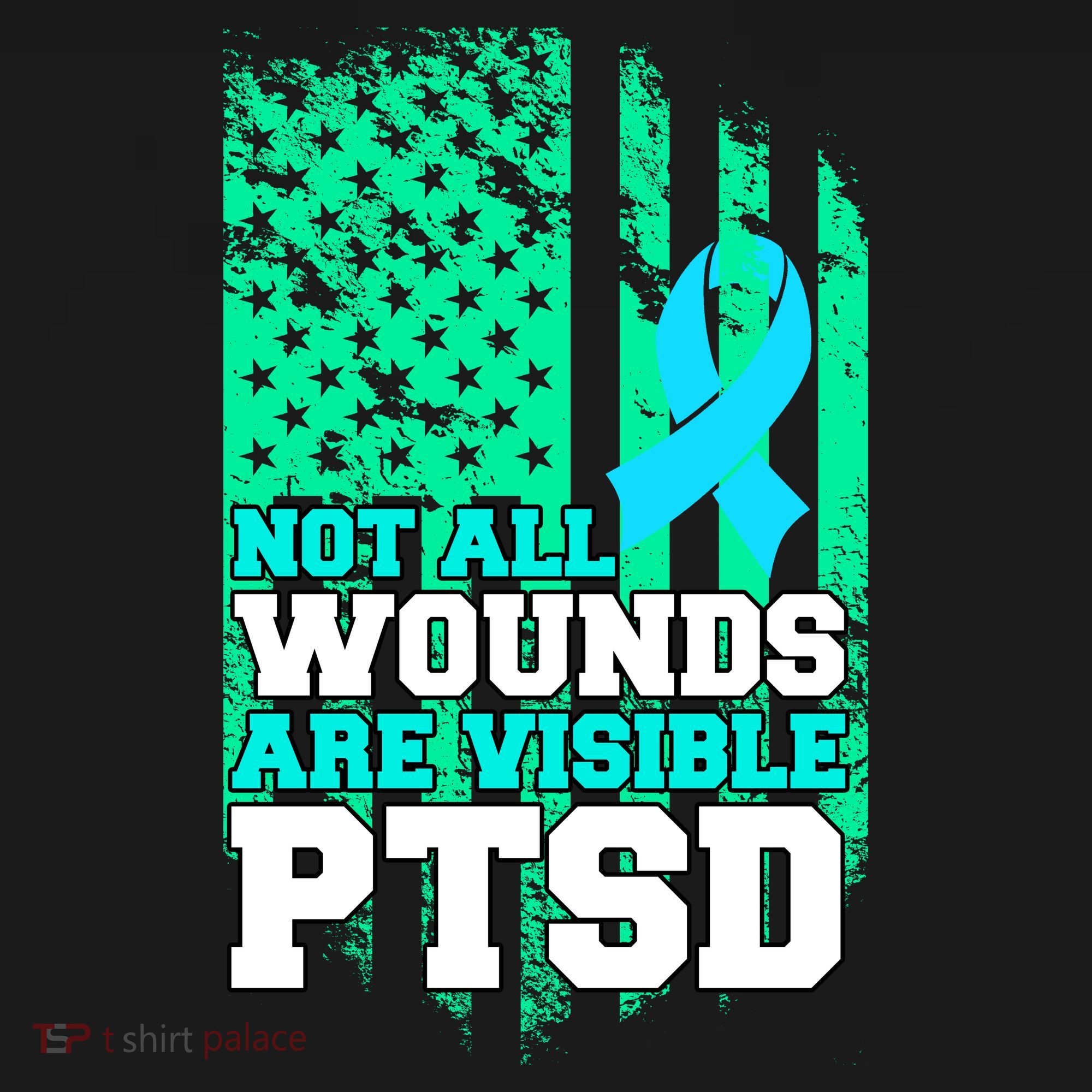 PTSD Flag Not All Wounds Are Visible Coaster