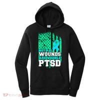 PTSD Flag Not All Wounds Are Visible Women's Hoodie thumb 0