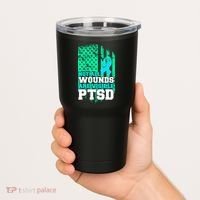 PTSD Flag Not All Wounds Are Visible Tumbler thumb 2