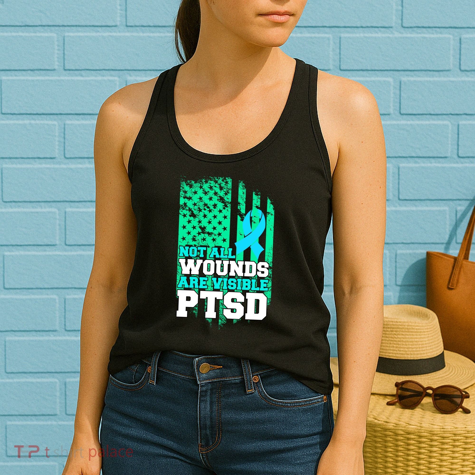 PTSD Flag Not All Wounds Are Visible Women's Tank Top