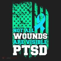 PTSD Flag Not All Wounds Are Visible Hat thumb 2