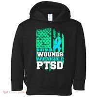 PTSD Flag Not All Wounds Are Visible Toddler Hoodie thumb 0
