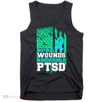 PTSD Flag Not All Wounds Are Visible Tank Top thumb 0