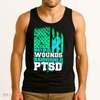 PTSD Flag Not All Wounds Are Visible Tank Top thumb 3