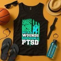 PTSD Flag Not All Wounds Are Visible Tank Top thumb 4