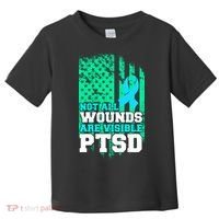 PTSD Flag Not All Wounds Are Visible Toddler T-Shirt thumb 0