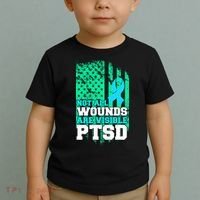 PTSD Flag Not All Wounds Are Visible Toddler T-Shirt thumb 2