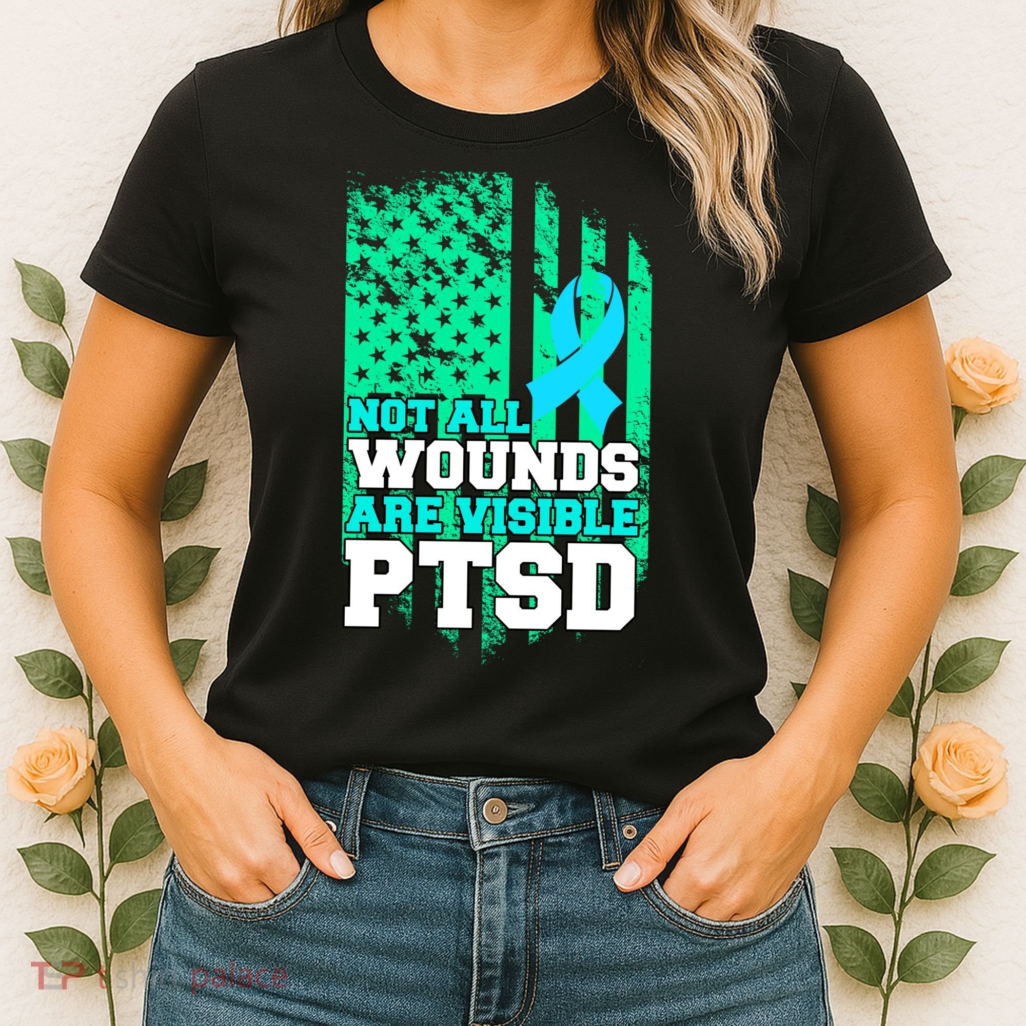 PTSD Flag Not All Wounds Are Visible Women's T-Shirt