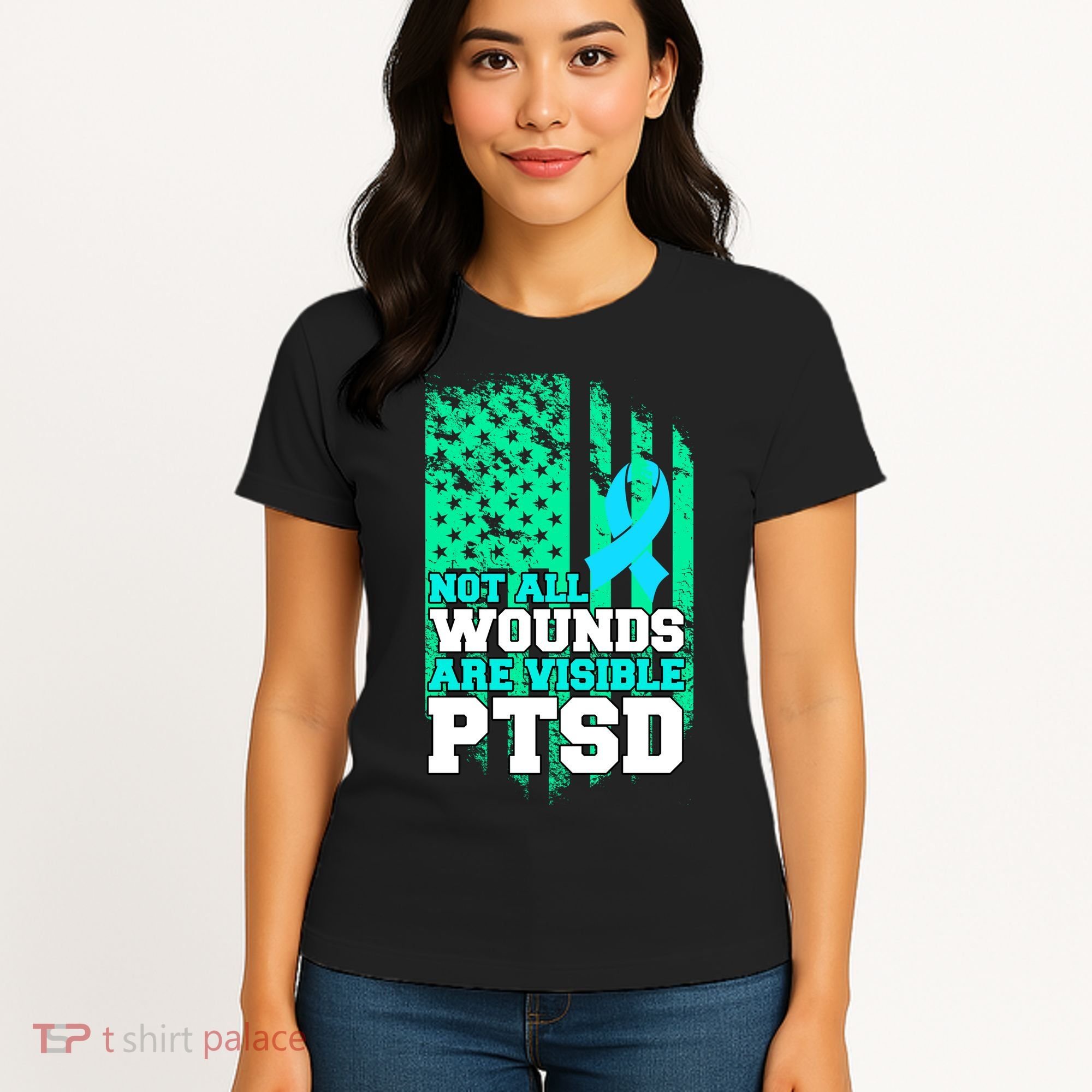 PTSD Flag Not All Wounds Are Visible Women's T-Shirt