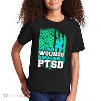 PTSD Flag Not All Wounds Are Visible Kids T-Shirt thumb 2