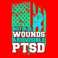 PTSD Flag Not All Wounds Are Visible Santa Hat thumb 1