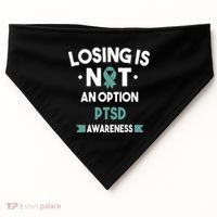 PTSD Losing Is Not An Option USA-Made Doggie Bandana thumb 0