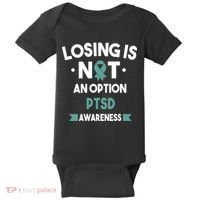 PTSD Losing Is Not An Option Baby Bodysuit thumb 0