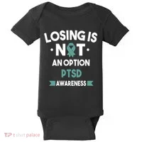 PTSD Losing Is Not An Option Baby Bodysuit thumb 0