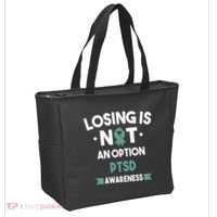 PTSD Losing Is Not An Option Tote Bag thumb 2