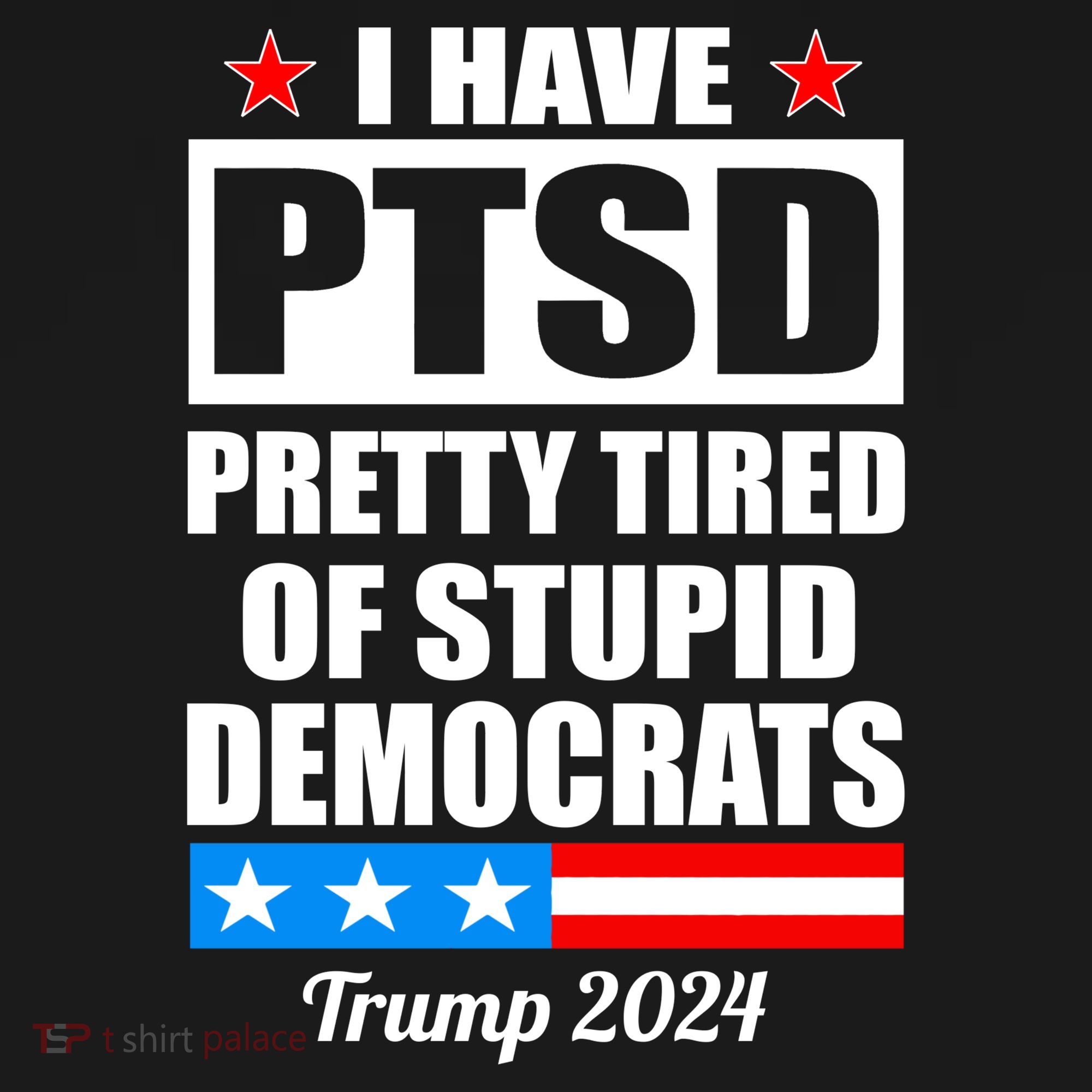 PTSD Pretty Tired Of Democrats Trump 2024 Mousepad