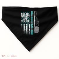 PTSD Veteran Not All Wounds Are Visible  USA-Made Doggie Bandana thumb 0
